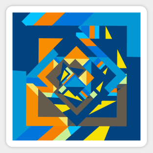 Cubist Ripples Sticker